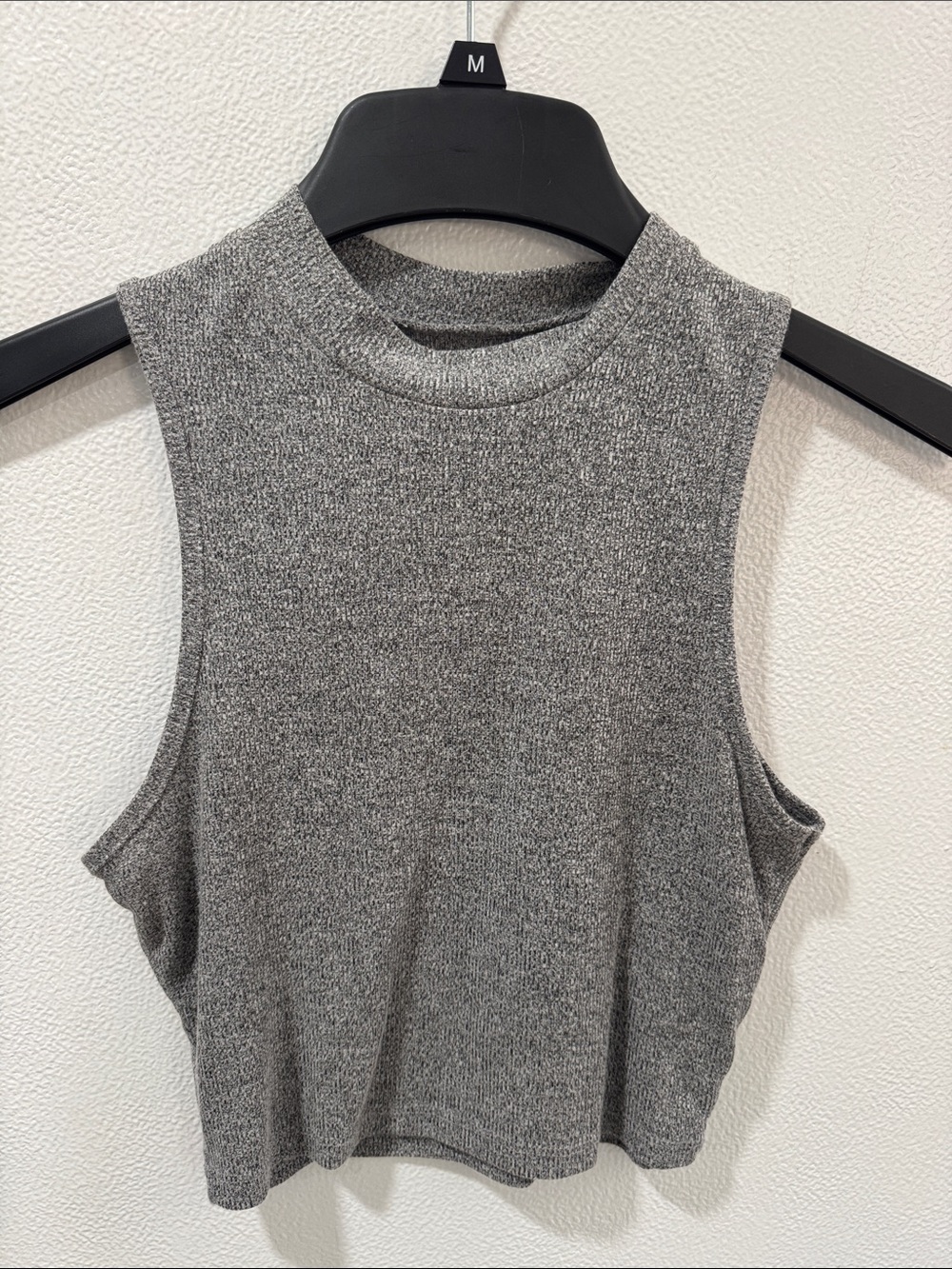 Charlotte Russe Gray Sleeveless Mock Neck Tank
